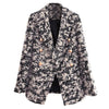 Vintage Women Tweed Woolen Jacket  2022 Autumn Winter Long Sleeve Slim OL Blazer Suit Female Overcoat
