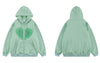 Vintage Zip Up Hoodie Sweatshirt Y2K Hip Hop Heart Print Hooded Jacket 2023 Men Women Harajuku Zipper Casual Cotton Tops