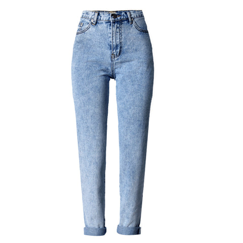 Vintage high waist jeans woman boyfriend cotton denim pants skinny stretch snowflake mom jeans for women plus size jeans