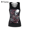 2022 New Tank Tops Women Summer Animal Print 3d Ladies Top Hollow out Sexy Tanks Tops Female Black Fashion Tshirts Women