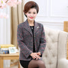 Spring Woman Elegant Blazer Plain Colour Middle Aged Womens Suit Jackets Office Lady Business Casual Blazers With Brooch