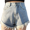 European and American BF Summer Wind Female Blue White Black High Waist Denim Shorts Women Worn Loose Jeans Shorts