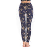 Casual Women Legging Elasticity Leggins Ethnic Style Flower Print Mid Elasticity Material Women Trouser Seamless Legging