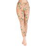 Casual Women Legging Elasticity Leggins Ethnic Style Flower Print Mid Elasticity Material Women Trouser Seamless Legging