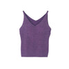 Fashion Women Deep V-Neck Sexy Strappy Sleeveless Vest Elegant Solid Women Camis Tank Casual Tops T Shirt Female