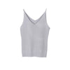 Fashion Women Deep V-Neck Sexy Strappy Sleeveless Vest Elegant Solid Women Camis Tank Casual Tops T Shirt Female