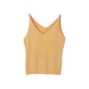Fashion Women Deep V-Neck Sexy Strappy Sleeveless Vest Elegant Solid Women Camis Tank Casual Tops T Shirt Female
