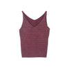 Fashion Women Deep V-Neck Sexy Strappy Sleeveless Vest Elegant Solid Women Camis Tank Casual Tops T Shirt Female