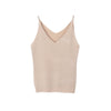 Fashion Women Deep V-Neck Sexy Strappy Sleeveless Vest Elegant Solid Women Camis Tank Casual Tops T Shirt Female