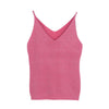 Fashion Women Deep V-Neck Sexy Strappy Sleeveless Vest Elegant Solid Women Camis Tank Casual Tops T Shirt Female