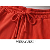 WESAY JESI Ladies Casual Suit Sling + Pants 2022 Tricolor Vest Sleeveless Elastic Pants Belt Casual Daily Lady Suit