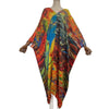 WINYI Printed caftan For Women crumple Design Loose Dress Batwing Maxi Long Femme Vestidos Summer Autumn Party Elegant Dress