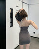 WOMENGAGA Autumn Base Irregular Backless Cool Hollow Out Strapless Mini Tank Dress Vest Skinny Hip Sweet Girl Kroean VS1F