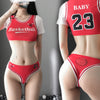 WOMENGAGA Cosplay Football Baby Swimsuit Shorts Set Nightclub Student Women Clothing T Shirt + Shorts Sexy Korean Tops B4EM