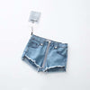 WOMENGAGA Lady Girl Peach Stretch Super Short Sexy Pants Denim High Waist Zipper Jeans Korean Women Mini Short B8YN