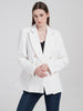 WXWT Women Solid Tweed Double Breasted Blazer Coat Long Sleeve Pockets Outerwear Female Spring Tops CD8395
