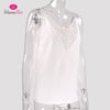 WannaThis Sexy White Lace Camisole Tops Women V-Neck Sleeveless Strap Tank Top Casual Fashion Tops Summer Sleepwear Nightshirts