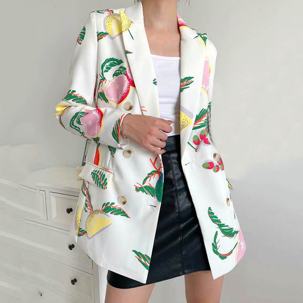 Warm Winter Coats for Women Womens Long Sleeve Two Breasted Blazer Button Down Print Coat Lightweight down Women