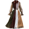 Wavsiyier  A-line 2022 Boho Patchwork Autumn Elegant Dresses Women Party Long Sleeve High Waist Vintage Dress Spring Lace