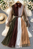 Wavsiyier  A-line 2022 Boho Patchwork Autumn Elegant Dresses Women Party Long Sleeve High Waist Vintage Dress Spring Lace