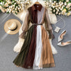 Wavsiyier  A-line 2022 Boho Patchwork Autumn Elegant Dresses Women Party Long Sleeve High Waist Vintage Dress Spring Lace