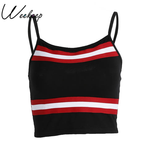 Camis Women Hot Sexy Cropped Camisole Printed Sleeveless Backless Feminino Bralette Summer Black Knitted Crop Top