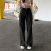Weekeep Streetwear Loose Jeans Pants For Women Solid High Waist Denim Mom Pants Summer Casual Wide Leg Trousers Harajuku Fashion