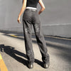 WeiYao Diamonds Chic Straight Y2K Jeans Woman Low Waist Streetwear Cargo Pants Vintage Casual 90s Denim Trousers Harajuku