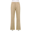 WeiYao Khaki Solid Casual Jeans Women 2022 Streetwear Cargo Pants Korean Style Retro High Waist Straight Denim Trousers