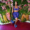 Weird Puss Sexy Mesh Striped Women Tracksuit Skinny Fitness 2 Piece Set Tank Top+Biker Shorts Matching Summer Party Clubwear