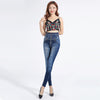 Women High Waist Leggings 2022 Autumn Woman Jeggings High Elastic Mock Pocket Jeans Ladies Denim Skinny Trousers