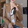 Western Style Woman's Short Leather Coats 2023 Autumn and Winter Causal Women's Slim Fit All-Matching Suit Jackets Trendy