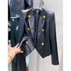 Western Style Woman's Short Leather Coats 2023 Autumn and Winter Causal Women's Slim Fit All-Matching Suit Jackets Trendy