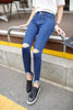 Black Hole Ripped Jeans Women Jeggings Denim High Waist Pants Capris Female Skinny Jeans Slim Trousers