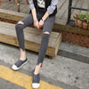 Black Hole Ripped Jeans Women Jeggings Denim High Waist Pants Capris Female Skinny Jeans Slim Trousers