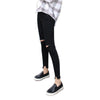 Black Hole Ripped Jeans Women Jeggings Denim High Waist Pants Capris Female Skinny Jeans Slim Trousers