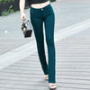 New Spring Slim Jeans Women Black Flare Jeans Pants Stretch Bell Bottom Skinny Jeans Femme Casual Denim Straight Jeans