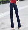New Spring Slim Jeans Women Black Flare Jeans Pants Stretch Bell Bottom Skinny Jeans Femme Casual Denim Straight Jeans