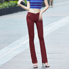 New Spring Slim Jeans Women Black Flare Jeans Pants Stretch Bell Bottom Skinny Jeans Femme Casual Denim Straight Jeans