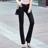 New Spring Slim Jeans Women Black Flare Jeans Pants Stretch Bell Bottom Skinny Jeans Femme Casual Denim Straight Jeans