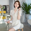 White Blazer Women Business Suits Skirt and Jacket Sets Office Ladies Work Wear Clothes Short Sleeve