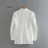 White Blazer for Women Blazer Double Breasted Jackets Ladies Formal Suit Jackets Back Vent Hem