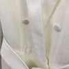 White Cloth Button Women Blazer Autumn Double-breasted Office Work Satin Shawl Collar Belted Blazers Women Jackets 2023