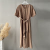 White Cotton Puff Sleeve Dress Woman Summer Midi Dress Short Sleeve Cascading Ruffles Blouses Dress