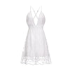 White Dress Women Sleeveless V-neck Casual Beach Ladies Holiday Solid Lace Dress Summer Dresses For Women Vestido Playa Mujer