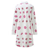 White Floral Shirt Dress For Women Swim Cover Up Beachwear Beach Long Sleeve Irregular Large Hem Midi Shirt Dress For Women Robe