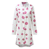 White Floral Shirt Dress For Women Swim Cover Up Beachwear Beach Long Sleeve Irregular Large Hem Midi Shirt Dress For Women Robe
