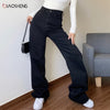 White Jeans Woman High Waist 2022 Streetwear Baggy Mom Jeans Vintage Denim Trousers Pocket Washed Casual Y2k Pants
