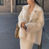 White Sexy V-neck Cashmere Dress Woman Winter 2022 High Waist Slim Knitted Dress Streetwear Puff Sleeve Long Woole Clothing Fall