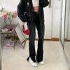 White Split Casual Cotton Jeans Women Elegant Butt Lift Korean High Waist 90s Denim Trousers Streetwear Pants  Iamhotty